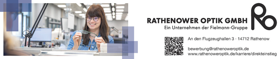 Rathenower Optik GmbH
Ein Unternehmen der Fielmann-Gruppe